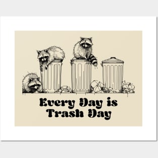 in the streets, cute raccoon, funny raccoon, trash panda, trash raccoon, raccoon garbage Posters and Art